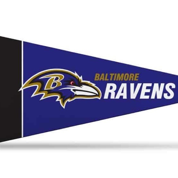 💟 5 for $25 💟 NFL Baltimore Ravens Mini Pennant Flag - Picture 1 of 4